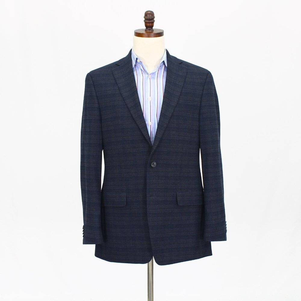Michael Kors 40L Gray Check 2-Button Sport Coat Blazer Jacket T798